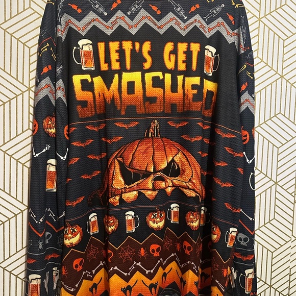 Men’s XL “Let’s Get Smashed” Halloween Long Sleeve Shirt – NWT - Picture 1 of 2